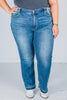 Judy Blue Mid - Rise Dad Jeans - Whiskey Skies - JUDY BLUE