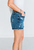 Judy Blue Mid - Rise Dad Shorts with Cell Phone Pocket - Whiskey Skies - JUDY BLUE