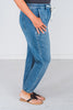 Judy Blue Mid - Rise Denim Joggers - Whiskey Skies - JUDY BLUE