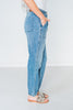 Judy Blue Mid - Rise Denim Joggers - Whiskey Skies - JUDY BLUE