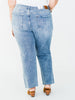 Judy Blue Mid Rise Distressed 90's Straight Leg Jeans - Whiskey Skies - JUDY BLUE