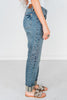 Judy Blue Mid - Rise Double Cuffed Boyfriend Jeans - Whiskey Skies - JUDY BLUE