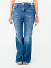 Judy Blue Mid - Rise Flare Double Angular Seam Jeans - Whiskey Skies - JUDY BLUE