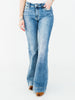 Judy Blue Mid Rise Flares With Wide Hems - Whiskey Skies - JUDY BLUE
