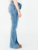 Judy Blue Mid Rise Flares With Wide Hems - Whiskey Skies - JUDY BLUE