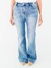 Judy Blue Mid Rise Flares With Wide Hems - Whiskey Skies - JUDY BLUE