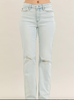 Judy Blue Mid - Rise & Fray Hem Bootcut Jeans - Whiskey Skies - JUDY BLUE