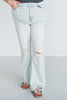 Judy Blue Mid - Rise & Fray Hem Bootcut Jeans - Whiskey Skies - JUDY BLUE