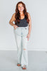 Judy Blue Mid - Rise & Fray Hem Bootcut Jeans - Whiskey Skies - JUDY BLUE
