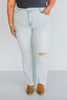 Judy Blue Mid - Rise & Fray Hem Bootcut Jeans - Whiskey Skies - JUDY BLUE