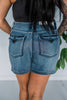 Judy Blue Mid Rise Heavy Contrast Flap Pocket Shorts - Whiskey Skies - JUDY BLUE