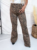 Judy Blue Mid Rise Luxe Leopard Print Flare Jeans - Whiskey Skies - JUDY BLUE