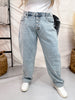 Judy Blue Mid-Rise Marlow Arc Leg W/ Bandana Loop Jeans - Whiskey Skies - JUDY BLUE
