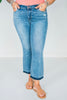 Judy Blue Mid - Rise Release hem Cropped Bootcut Jeans - Whiskey Skies - JUDY BLUE