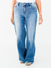 Judy Blue Mid - Rise Retro Wide Leg Jeans - Whiskey Skies - JUDY BLUE