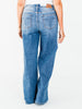 Judy Blue Mid - Rise Retro Wide Leg Jeans - Whiskey Skies - JUDY BLUE