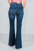 Judy Blue Mid Rise Rhinestone Side Panel Detail Flares - Whiskey Skies - JUDY BLUE