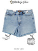 Judy Blue Mid Rise Rigid Magic Dad Shorts W/ Cell Phone Pocket - Whiskey Skies - JUDY BLUE