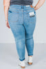 Judy Blue Mid - Rise Rigid Magic Release Boyfriend Jeans - Whiskey Skies - JUDY BLUE