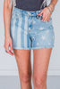 Judy Blue Mid Rise Stars and Stripes Denim Shorts - Whiskey Skies - JUDY BLUE