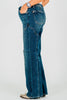 Judy Blue Mid - Rise Straight Western Seam Detail Jeans - Whiskey Skies - JUDY BLUE