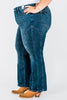 Judy Blue Mid - Rise Straight Western Seam Detail Jeans - Whiskey Skies - JUDY BLUE