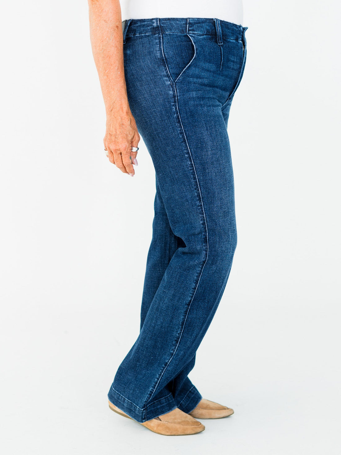 Judy Blue Mid - Rise Tummy Control Bootcut Jeans - Whiskey Skies - JUDY BLUE