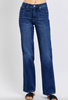 Judy Blue Mid - Rise Tummy Control Classic Straight Jeans - Whiskey Skies - JUDY BLUE