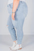 Judy Blue Mid Rise Tummy Control Destroy Skinny Jeans - Whiskey Skies - JUDY BLUE