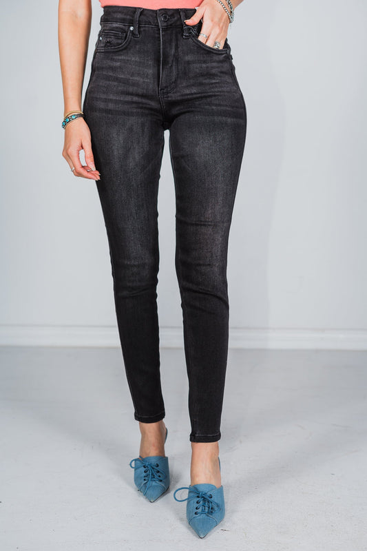 Judy Blue Mid - Rise Tummy Control Skinny Jeans - Whiskey Skies - JUDY BLUE