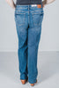 Judy Blue Mid - Rise Tummy Control Vintage Straight Leg Jeans - Whiskey Skies - JUDY BLUE