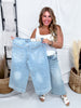 Judy Blue Mid Rise Wide Leg Cropped Jeans - Whiskey Skies - JUDY BLUE