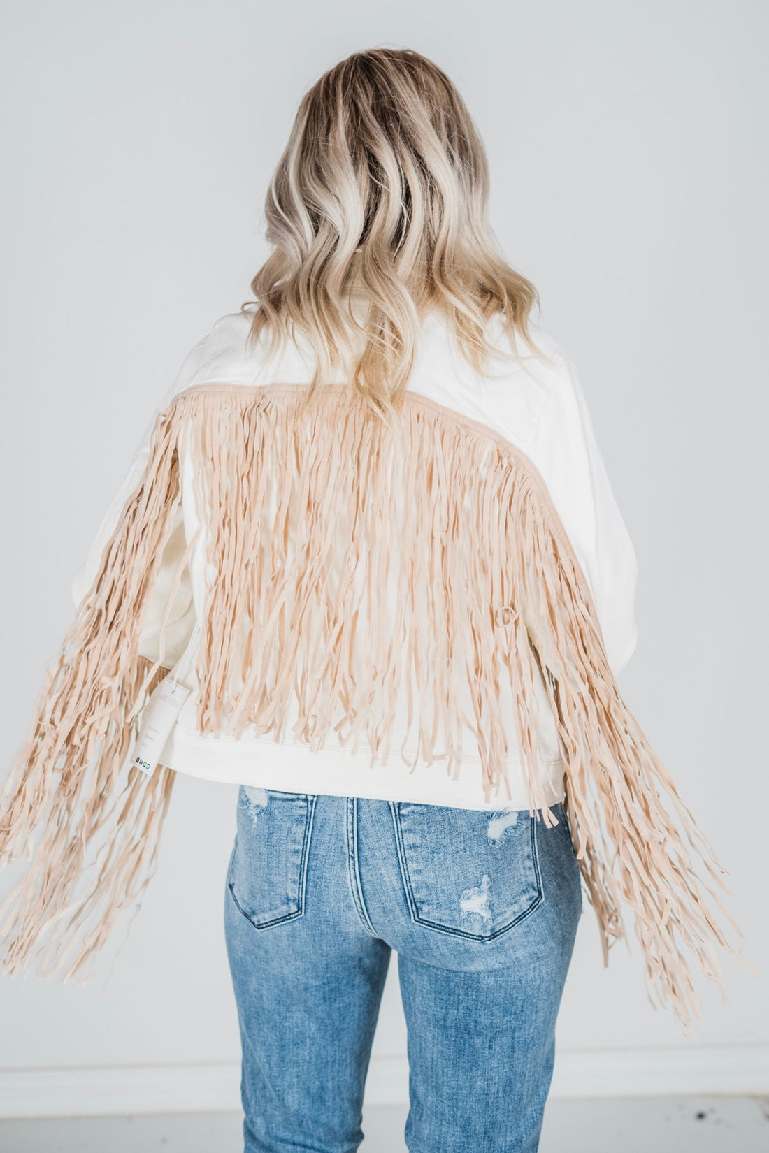 Judy Blue Off White Fringe Jacket - Whiskey Skies - JUDY BLUE