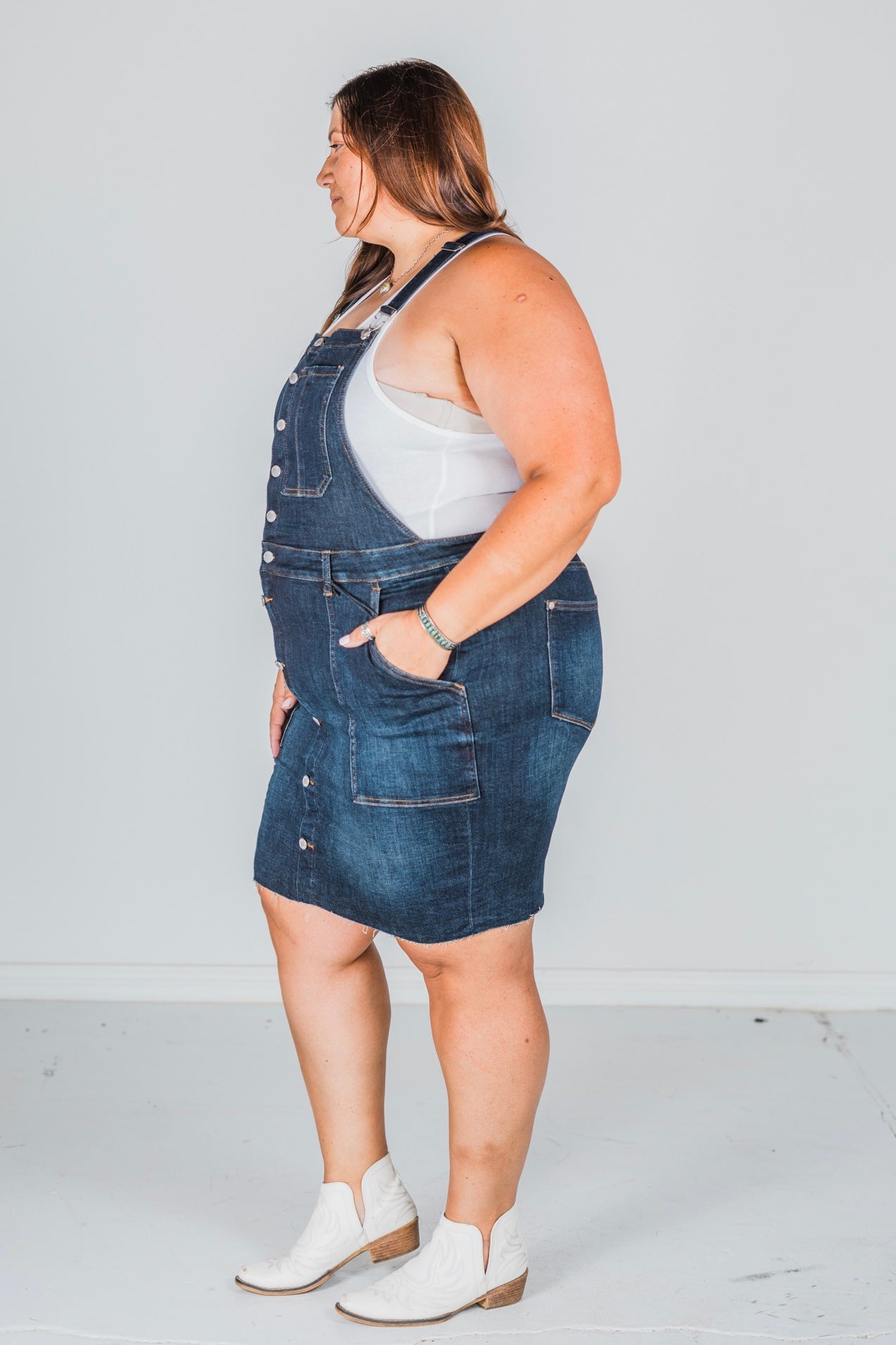 Judy Blue Overall Skirt FINAL SALE - Whiskey Skies - JUDY BLUE