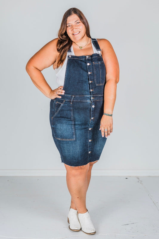 Judy Blue Overall Skirt FINAL SALE - Whiskey Skies - JUDY BLUE