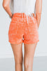 Judy Blue Peach Garment Dyed Denim Shorts - Whiskey Skies - JUDY BLUE