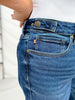 Judy Blue Petite High Waist Retro Wide Leg Jeans W/ Adjustable Waist Tabs - Whiskey Skies - JUDY BLUE