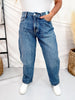 Judy Blue Petite High Waist Rigid Magic Arc Leg Jeans - Whiskey Skies - JUDY BLUE