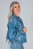 Judy Blue Rainbow Thread Destroy Boyfriend Jacket FINAL SALE - Whiskey Skies - JUDY BLUE