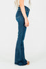Judy Blue Raw Hem Flare Jeans - Whiskey Skies - JUDY BLUE