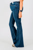 Judy Blue Raw Hem Flare Jeans - Whiskey Skies - JUDY BLUE