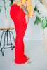 Judy Blue Red High Waist Tummy Control Garment Dyed Flares - Whiskey Skies - JUDY BLUE