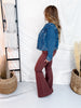 Judy Blue Rigid Magic Trucker Style Denim Jacket - Whiskey Skies - JUDY BLUE