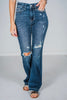 Judy Blue Sanded & Destroyed Bootcut Jeans - Whiskey Skies - JUDY BLUE