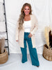 Judy Blue Teal Mid - Rise Utility Wide Leg Jeans - Whiskey Skies - JUDY BLUE
