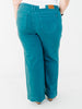 Judy Blue Teal Mid - Rise Utility Wide Leg Jeans - Whiskey Skies - JUDY BLUE