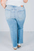 Judy Blue Thermal Contrast Wash Straight Jeans FINAL SALE - Whiskey Skies - JUDY BLUE