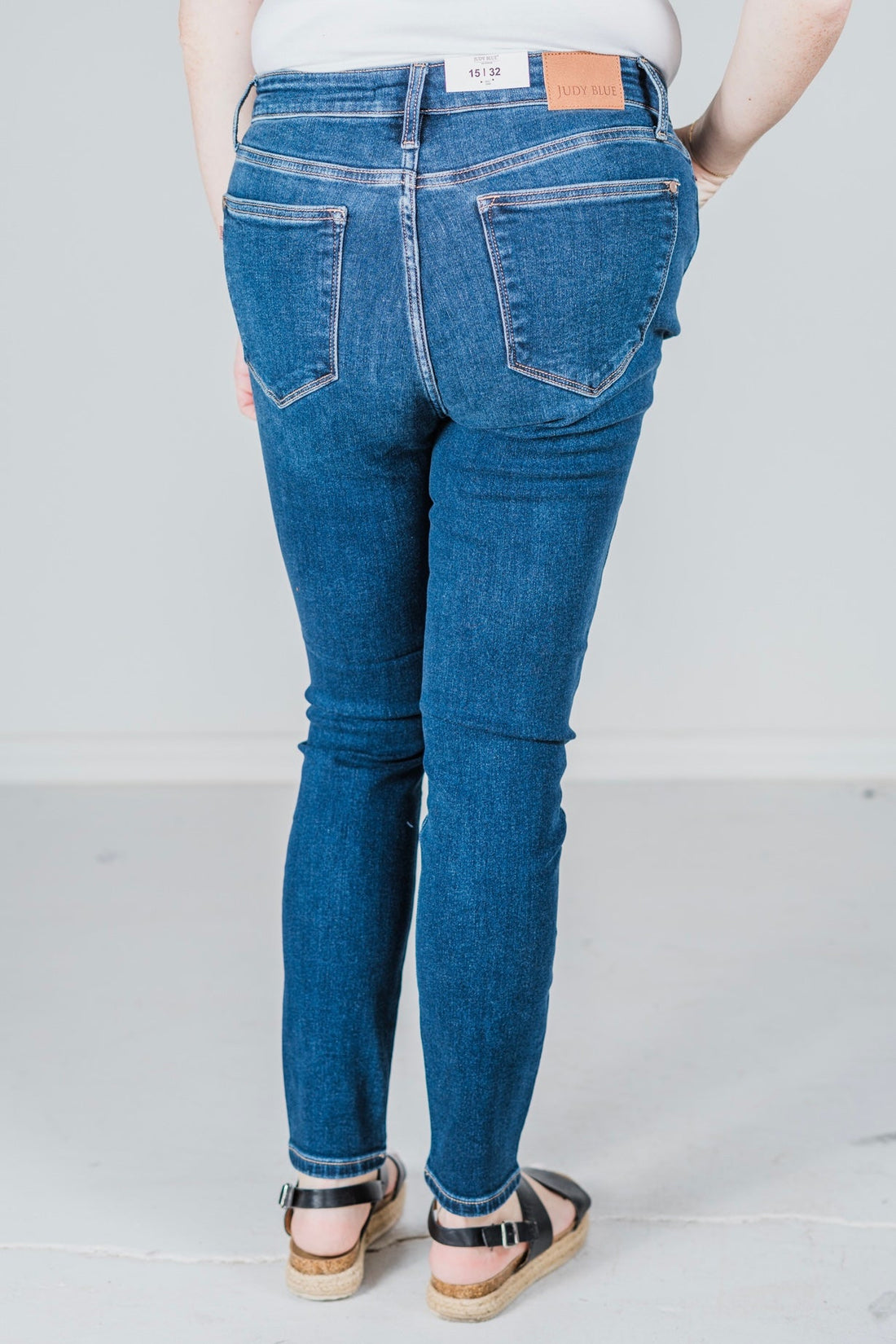 Judy Blue Thermal Skinny Jeans - Whiskey Skies - JUDY BLUE