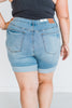 Judy Blue Tummy Control Cooling Denim Shorts - Whiskey Skies - JUDY BLUE