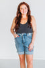 Judy Blue Tummy Control Cooling Denim Shorts - Whiskey Skies - JUDY BLUE